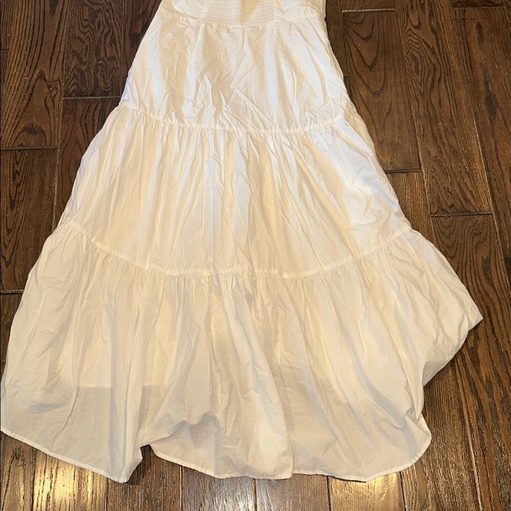 Banana Republic White Sleeveless tiered maxi Dress size 18 - Picture 7 of 9